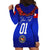 (Custom Personalised) Tonga Emancipation Day Hoodie Dress Independence Day - Unique Kahoa Heilala Flower - Blue LT8 - Polynesian Pride