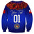 (Custom Personalised) Tonga Emancipation Day Sweatshirt Independence Day - Unique Kahoa Heilala Flower - Blue LT8 - Polynesian Pride