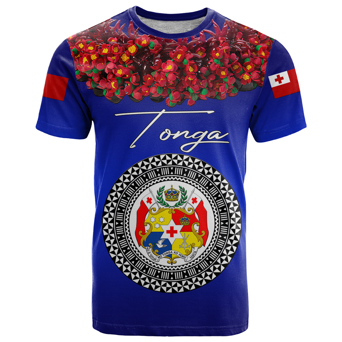 Custom Tonga Emancipation Day T Shirt Independence Day Unique Kahoa Heilala Flower Blue LT8 Blue - Polynesian Pride