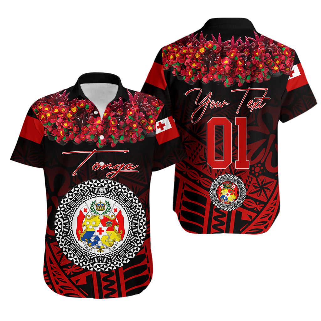 (Custom Personalised) Tonga Emancipation Day Hawaiian Shirt Independence Day - Kupesi Kahoa Heilala Flower - Black LT8 Black - Polynesian Pride