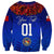 (Custom Personalised) Tonga Emancipation Day Sweatshirt Independence Day - Kupesi Kahoa Heilala Flower - Blue LT8 - Polynesian Pride