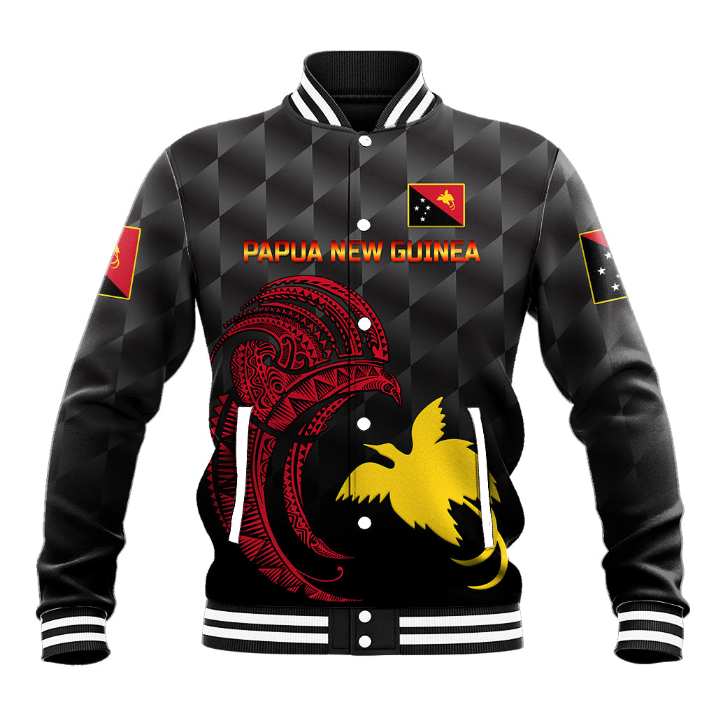 (Custom Personalised) Papua New Guinea Barramundis Cricket Baseball Jacket Birds Of Paradise Paradisaea Raggiana Original - Black LT8 Unisex Black - Polynesian Pride