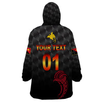 (Custom Personalised) Papua New Guinea Barramundis Cricket Wearable Blanket Hoodie Birds Of Paradise Paradisaea Raggiana Original - Black LT8 - Polynesian Pride