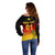 (Custom Personalised) Papua New Guinea Barramundis Cricket Off Shoulder Sweater Birds Of Paradise Paradisaea Raggiana Original - Gradient Flag Vibes LT8 - Polynesian Pride