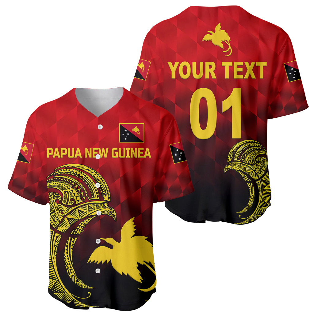 (Custom Personalised) Papua New Guinea Barramundis Cricket Baseball Jersey Birds Of Paradise Paradisaea Raggiana Original - Red LT8 Red - Polynesian Pride