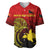 (Custom Personalised) Papua New Guinea Barramundis Cricket Baseball Jersey Birds Of Paradise Paradisaea Raggiana Original - Red LT8 - Polynesian Pride