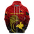 Custom Papua New Guinea Barramundis Cricket Hoodie Birds of Paradise Paradisaea Raggiana Original Red LT8 - Polynesian Pride