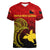 (Custom Personalised) Papua New Guinea Barramundis Cricket Women V Neck T Shirt Birds Of Paradise Paradisaea Raggiana Original - Red LT8 - Polynesian Pride