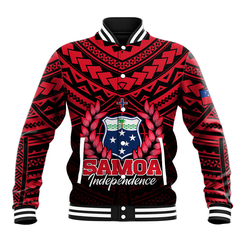 Samoa Independence Day Baseball Jacket Ulafa Polynesian Unique Red No1 LT9 Unisex Red - Polynesian Pride