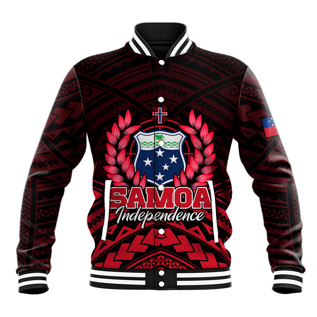 Samoa Independence Day Baseball Jacket Ulafa Polynesian Unique Red No2 LT9 Unisex Red - Polynesian Pride