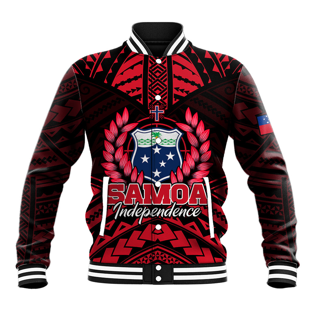 Samoa Independence Day Baseball Jacket Ulafa Polynesian Unique Red No3 LT9 Unisex Red - Polynesian Pride