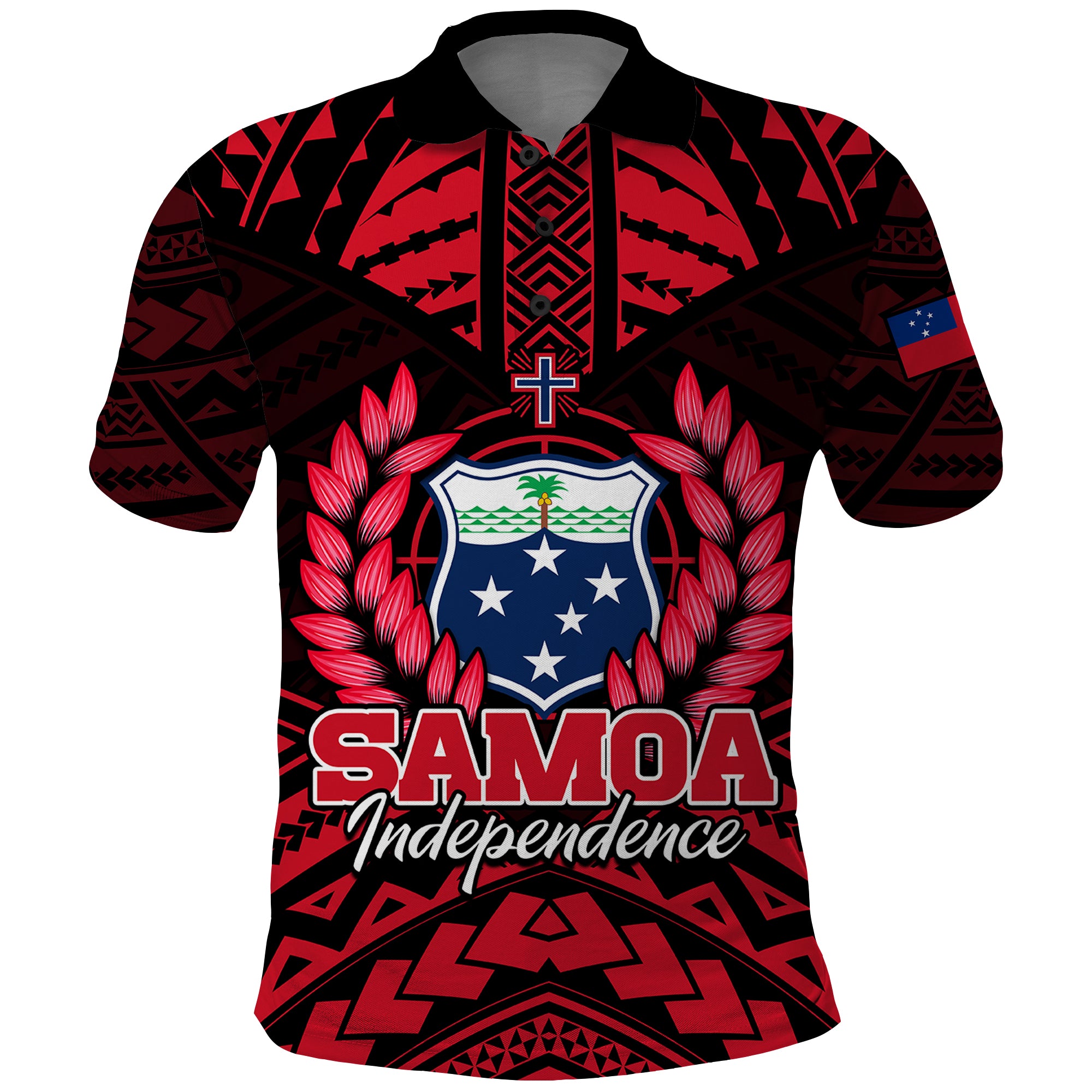 Samoa Independence Day Polo Shirt Ulafa Polynesian Unique Red No3 LT9 Red - Polynesian Pride