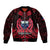 Samoa Independence Day Sleeve Zip Bomber Jacket Ulafa Polynesian Unique Red No3 LT9 Unisex Red - Polynesian Pride