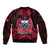 Samoa Independence Day Sleeve Zip Bomber Jacket Ulafa Polynesian Unique Red No3 LT9 - Polynesian Pride