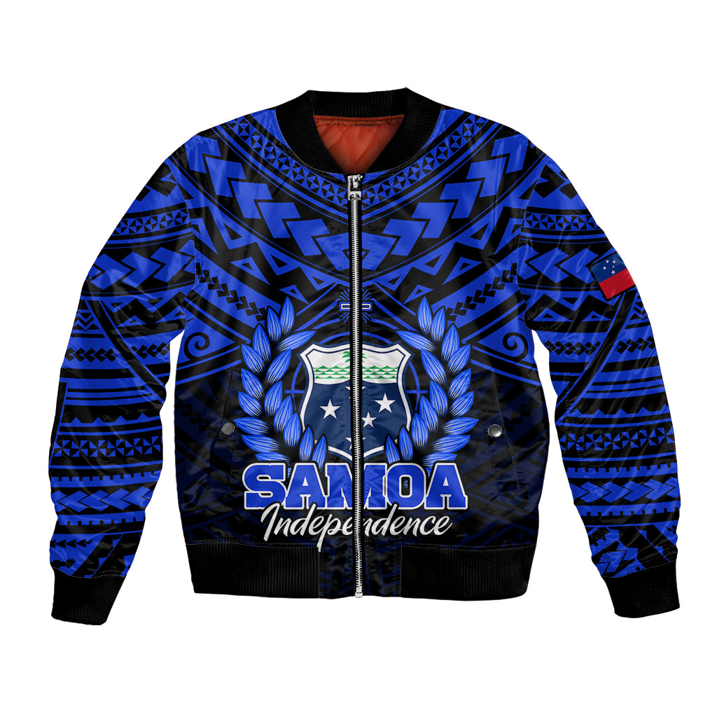 Samoa Independence Day Bomber Jacket Ulafa Polynesian Unique Blue No1 LT9 Unisex Blue - Polynesian Pride