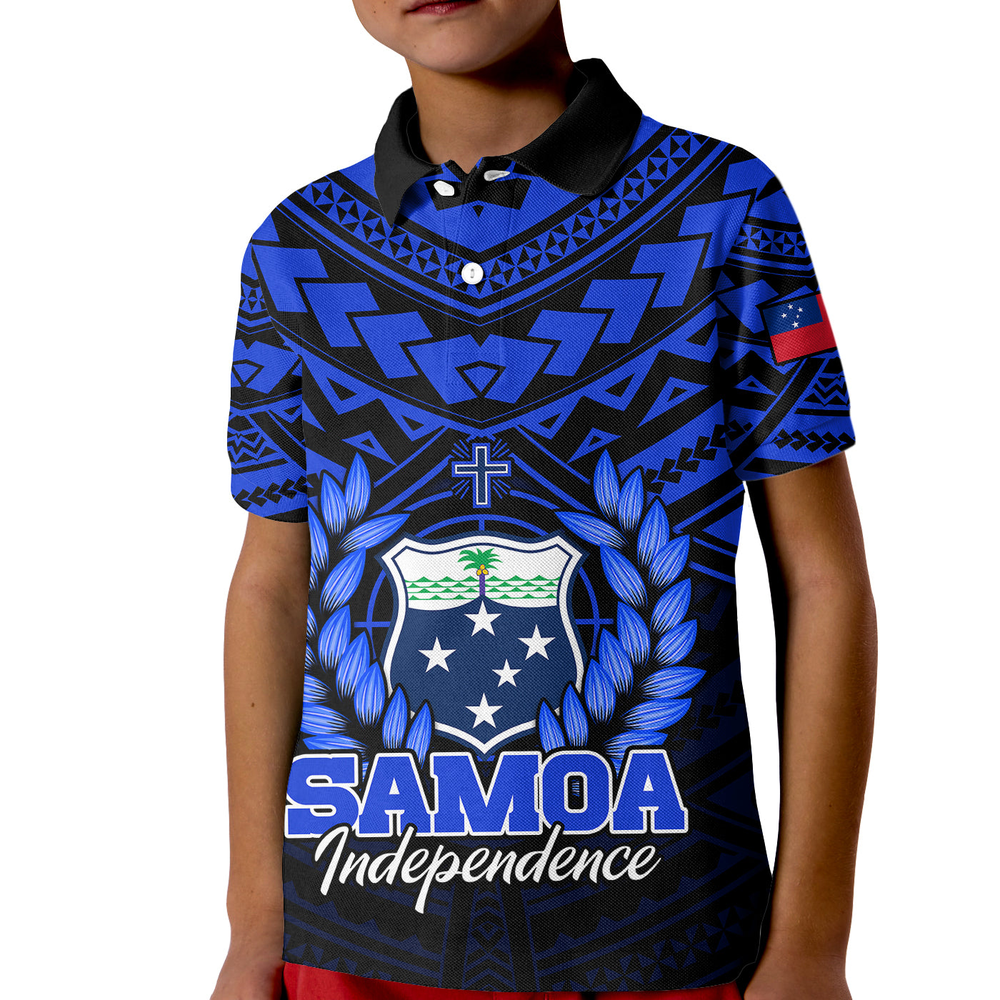 Samoa Independence Day Kid Polo Shirt Ulafa Polynesian Unique Blue No1 LT9 Kid Blue - Polynesian Pride