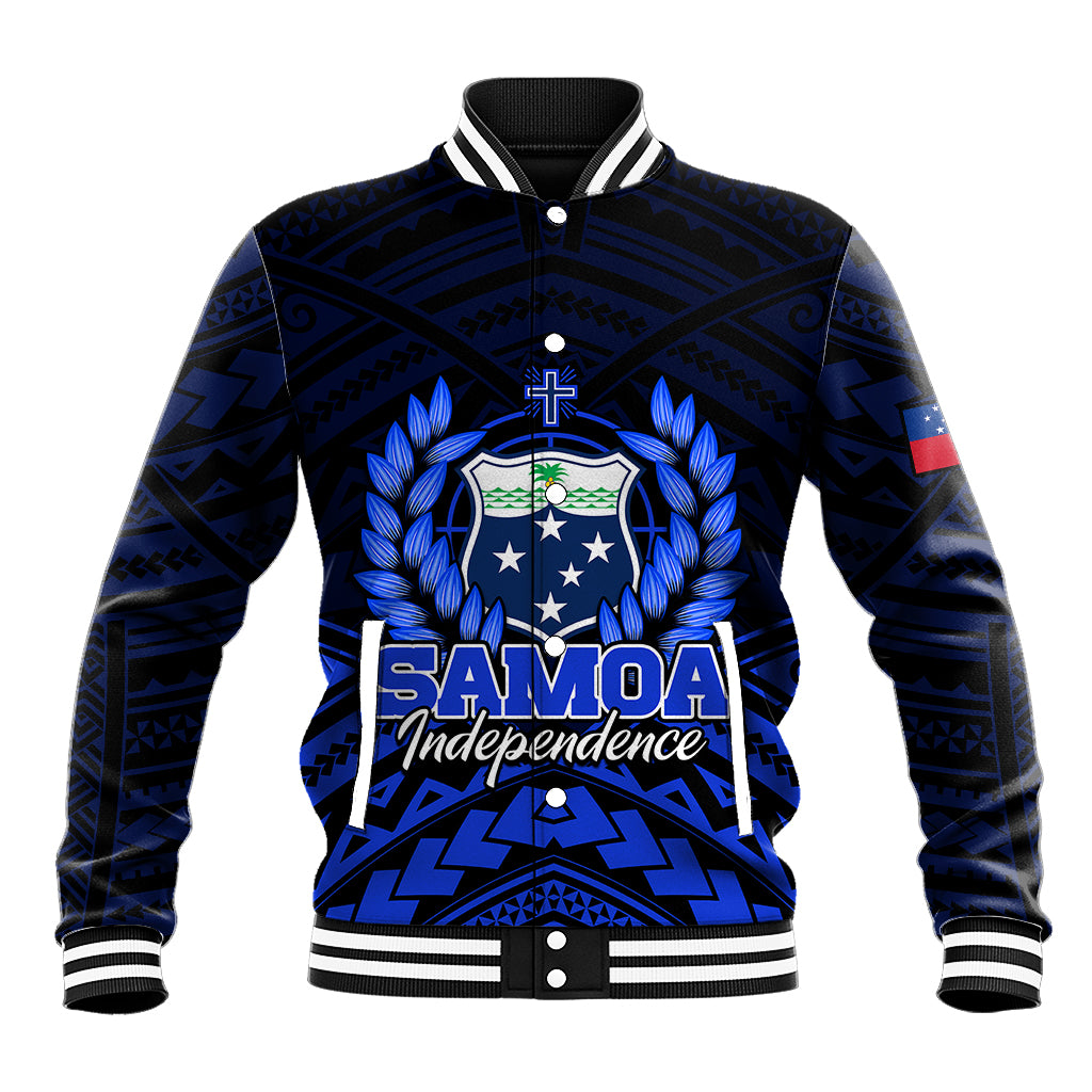 Samoa Independence Day Baseball Jacket Ulafa Polynesian Unique Blue No2 LT9 Unisex Blue - Polynesian Pride