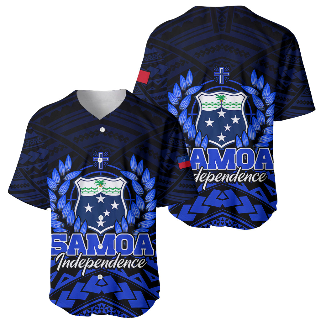 Samoa Independence Day Baseball Jersey Ulafa Polynesian Unique Blue No2 LT9 Blue - Polynesian Pride