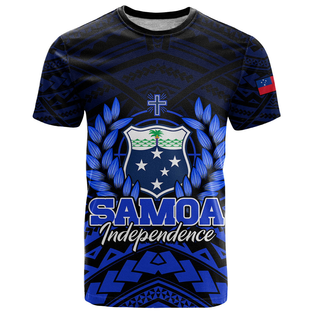 Samoa Independence Day T Shirt Ulafa Polynesian Unique Blue No2 LT9 Blue - Polynesian Pride