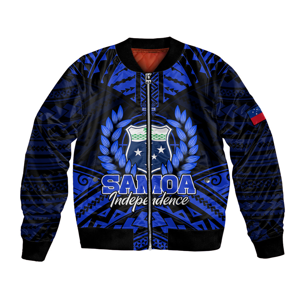 Samoa Independence Day Bomber Jacket Ulafa Polynesian Unique Blue No3 LT9 Unisex Blue - Polynesian Pride