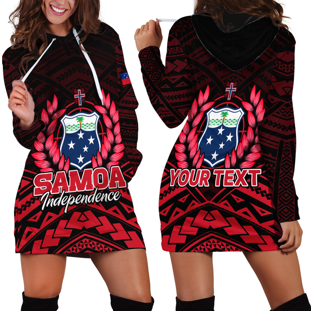 (Custom Personalised) Samoa Independence Day Hoodie Dress Ulafa Polynesian Unique Red No2 LT9 Red - Polynesian Pride