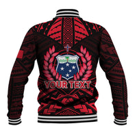 (Custom Personalised) Samoa Independence Day Baseball Jacket Ulafa Polynesian Unique Red No3 LT9 - Polynesian Pride