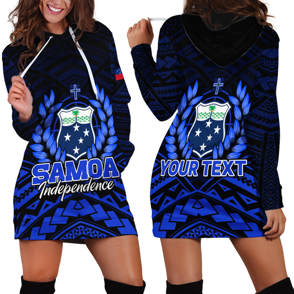 (Custom Personalised) Samoa Independence Day Hoodie Dress Ulafa Polynesian Unique Blue No2 LT9 Blue - Polynesian Pride