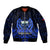 (Custom Personalised) Samoa Independence Day Sleeve Zip Bomber Jacket Ulafa Polynesian Unique Blue No2 LT9 Unisex Blue - Polynesian Pride