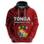 Custom Tonga Independence Anniversary Hoodie Tongan Tribal Pattern Unique Version LT9 Zip Hoodie Red - Polynesian Pride