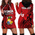 (Custom Personalised) Tonga Independence Anniversary Hoodie Dress Tongan Tribal Pattern Unique Version LT9 Red - Polynesian Pride