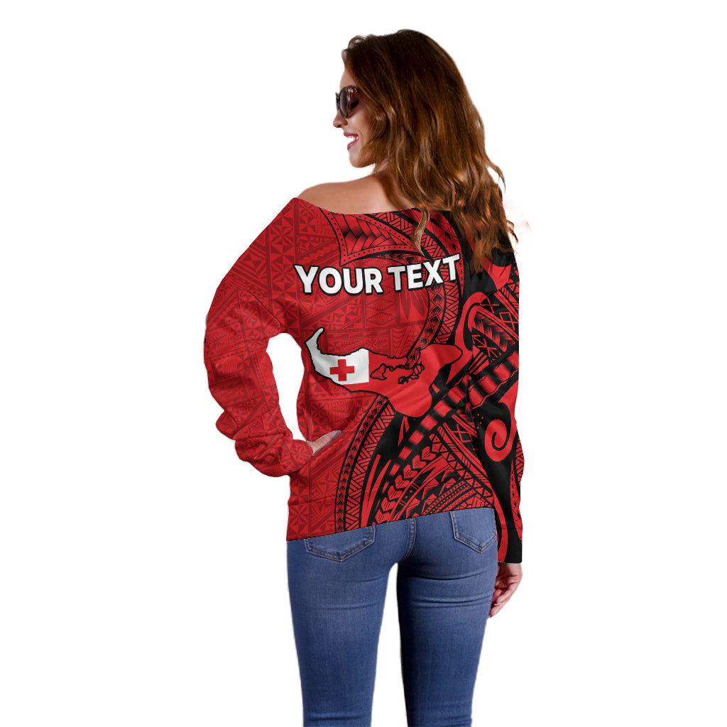(Custom Personalised) Tonga Independence Anniversary Off Shoulder Sweater Tongan Tribal Pattern Unique Version LT9 - Polynesian Pride