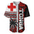 Tonga Kupesi Ngatu Baseball Jersey Proud Tonga with Flag and Palm Tree LT9 - Polynesian Pride