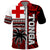 Tonga Kupesi Ngatu Polo Shirt Proud Tonga with Flag and Palm Tree LT9 Red - Polynesian Pride