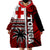 (Custom Personalised) Tonga Kupesi Ngatu Wearable Blanket Hoodie Proud Tonga with Flag and Palm Tree LT9 - Polynesian Pride