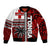 (Custom Personalised) Tonga Independence Day Bomber Jacket Proud Tongan Emancipation with Kupesi Ngatu LT9 Unisex Red - Polynesian Pride