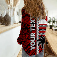 (Custom Personalised) Tonga Independence Day Women Casual Shirt Proud Tongan Emancipation with Kupesi Ngatu LT9 - Polynesian Pride