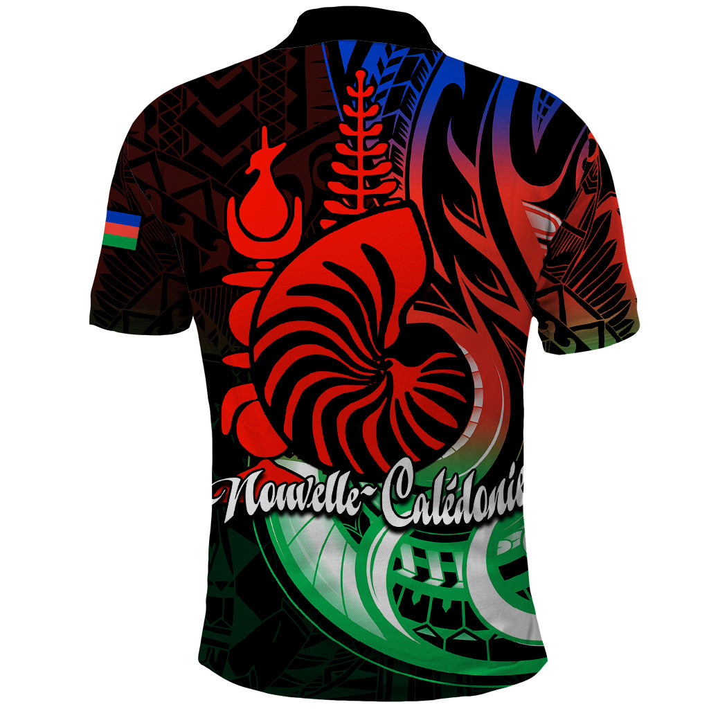 New Caledonia Polo Shirt Emblem Nautilus Shell LT9 - Polynesian Pride