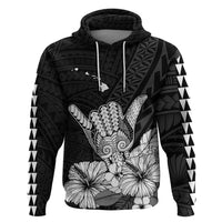 Hawaii Shaka Sign Hoodie Black Version LT9 - Polynesian Pride