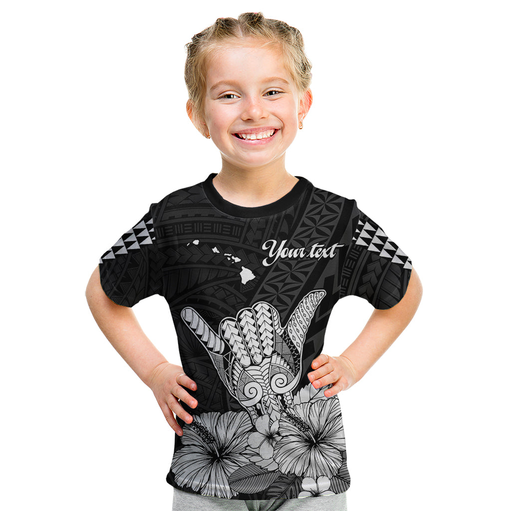 (Custom Personalised) Hawaii Shaka Sign Kid T Shirt Black Version LT9 - Polynesian Pride