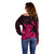 Hawaii Shaka Sign Off Shoulder Sweater Pink Version LT9 - Polynesian Pride