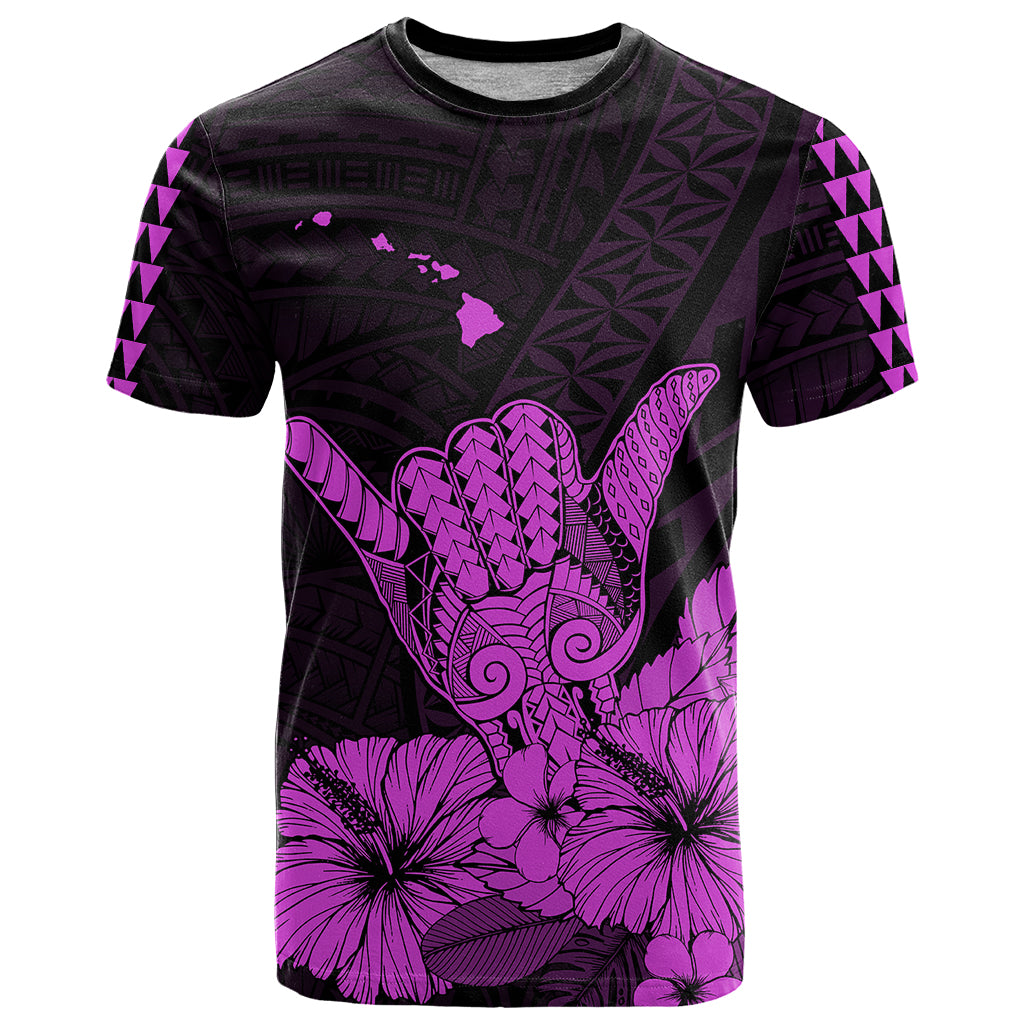 Hawaii Shaka Sign T Shirt Purple Version LT9 Purple - Polynesian Pride