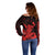 Hawaii Shaka Sign Off Shoulder Sweater Red Version LT9 - Polynesian Pride