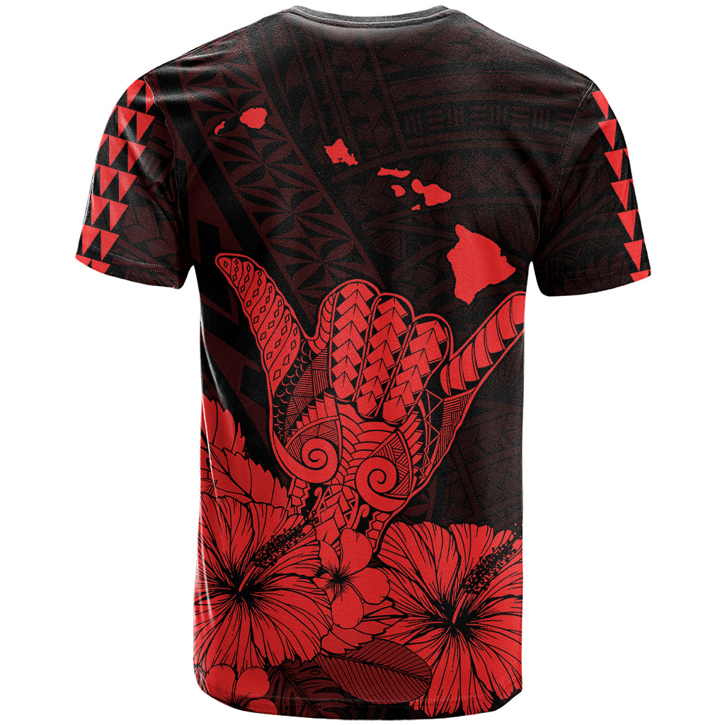 Hawaii Shaka Sign T Shirt Red Version LT9 - Polynesian Pride