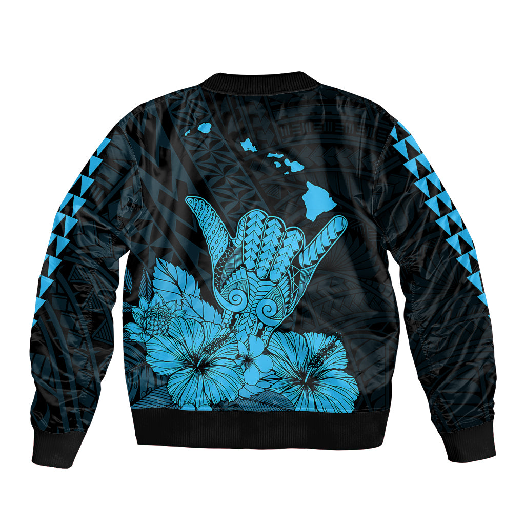 Hawaii Shaka Sign Bomber Jacket Blue Version LT9 - Polynesian Pride