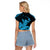 Hawaii Shaka Sign Raglan Cropped T Shirt Blue Version LT9 - Polynesian Pride