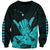Hawaii Shaka Sign Sweatshirt Turquoise Version LT9 Unisex Turquoise - Polynesian Pride