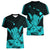 Hawaii Shaka Sign Women V Neck T Shirt Turquoise Version LT9 Female Turquoise - Polynesian Pride
