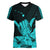 Hawaii Shaka Sign Women V Neck T Shirt Turquoise Version LT9 - Polynesian Pride