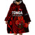 Tonga ANZAC Day Wearable Blanket Hoodie Lest We Forget Red Version LT9 - Polynesian Pride