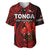 (Custom Personalised) Tonga ANZAC Day Baseball Jersey Lest We Forget Red Version LT9 - Polynesian Pride